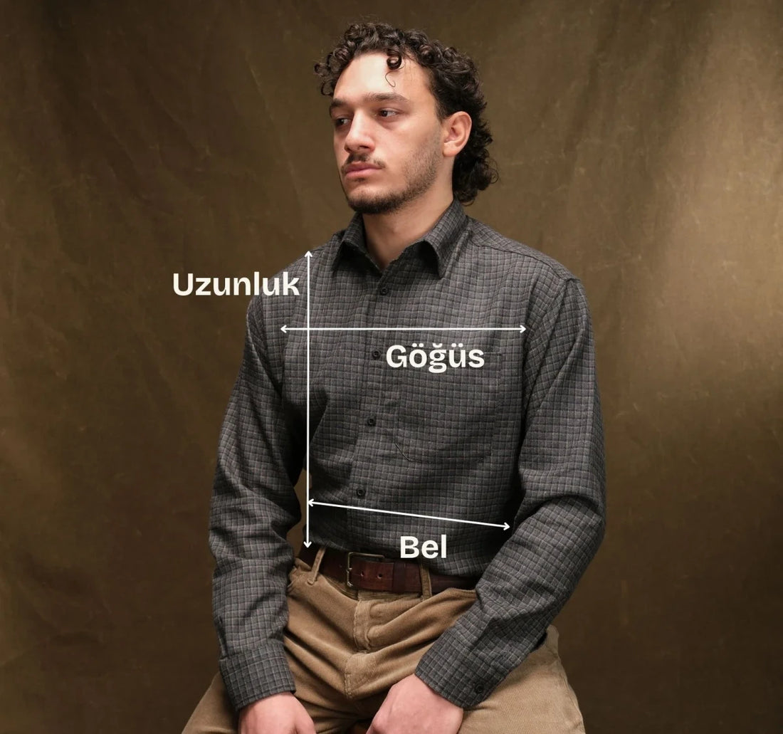 Ölçü noktaları: Göğüs (cm), Bel (cm), Uzunluk (cm)
