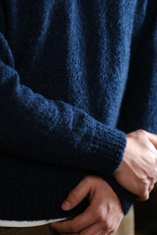 Bukle Dokulu Bisiklet Yaka Triko Kazak