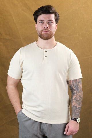 Düğmeli Bisiklet Yaka Erkek T-Shirt