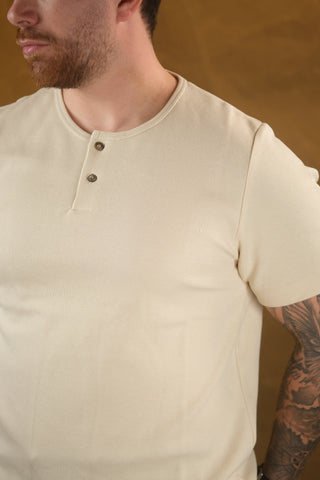 Düğmeli Bisiklet Yaka Erkek T-Shirt