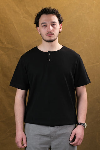 Düğmeli Bisiklet Yaka Erkek T-Shirt
