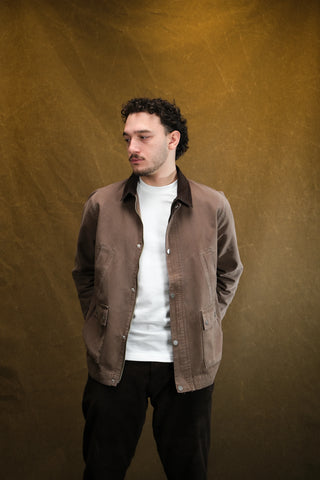 Kadife Yaka 4 Cepli %100 Pamuk Uzun Kot Ceket