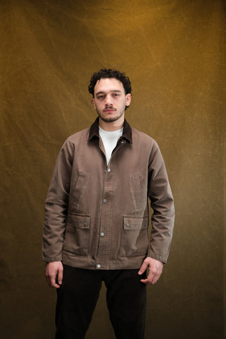 Kadife Yaka 4 Cepli %100 Pamuk Uzun Kot Ceket