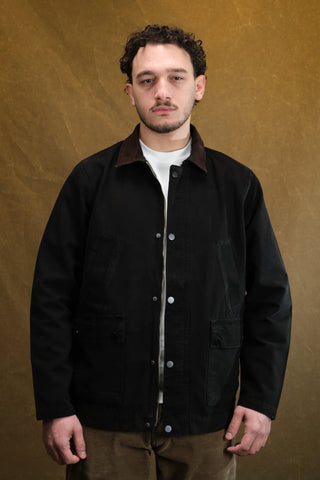 Kadife Yaka 4 Cepli %100 Pamuk Uzun Kot Ceket