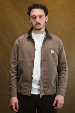 Kadife Yaka Fermuarlı %100 Pamuk Kot Ceket