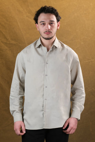 Kendinden Çizgili İnce Dokuma Erkek Gömlek | Regular Fit