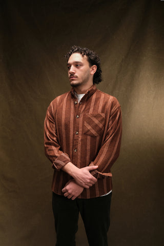 Pamuklu Çizgili Kalın Oduncu Gömleği