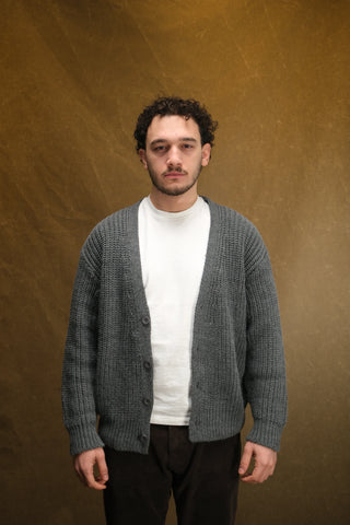 Pamuklu Kalın Örgü V Yaka Triko Hırka