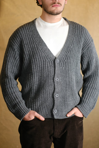 Pamuklu Kalın Örgü V Yaka Triko Hırka