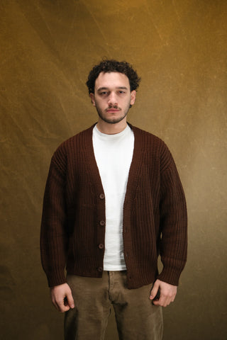 Pamuklu Kalın Örgü V Yaka Triko Hırka