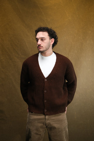 Pamuklu Kalın Örgü V Yaka Triko Hırka