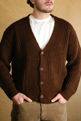 Pamuklu Kalın Örgü V Yaka Triko Hırka