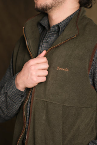 Semender İç Astarlı Dik Yaka Fermuarlı Polar Yelek