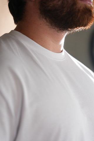 Semender Yazı Nakışlı Oversize T-Shirt - Beyaz
