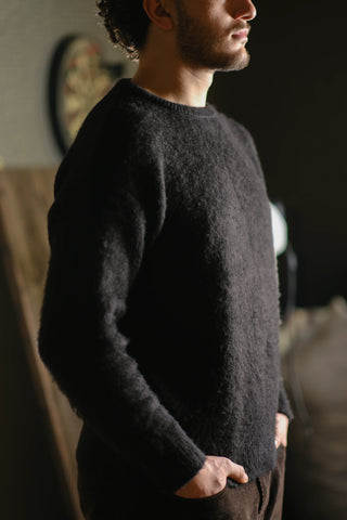 Yünlü Bisiklet Yaka Kalın Triko Kazak