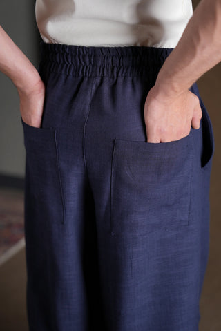 Baggy Kesim Erkek Pantolon | Beli Lastikli - Lacivert