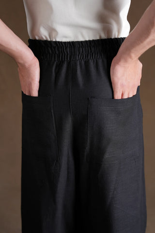 Baggy Kesim Erkek Pantolon | Beli Lastikli - Siyah
