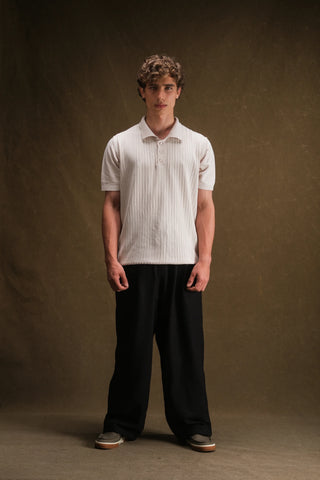 Baggy Kesim Erkek Pantolon | Beli Lastikli - Siyah