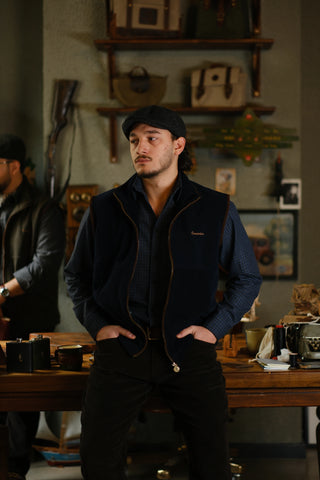 Semender İç Astarlı Dik Yaka Fermuarlı Polar Yelek