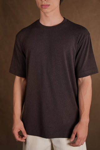 Bisiklet Yaka Triko Erkek T-Shirt | Regular Fit - Kahve