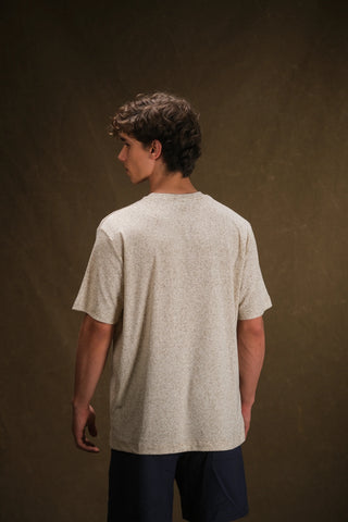 Bisiklet Yaka Triko Erkek T-Shirt | Regular Fit - Kemik