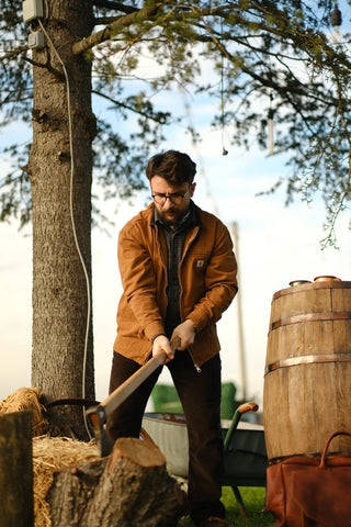 Kadife Yaka Fermuarlı %100 Pamuk Kot Ceket