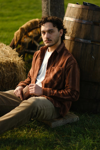 Kadife Yaka Fermuarlı %100 Pamuk Kot Ceket