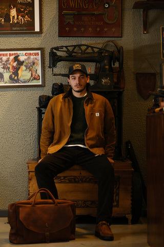 Kadife Yaka Fermuarlı %100 Pamuk Kot Ceket