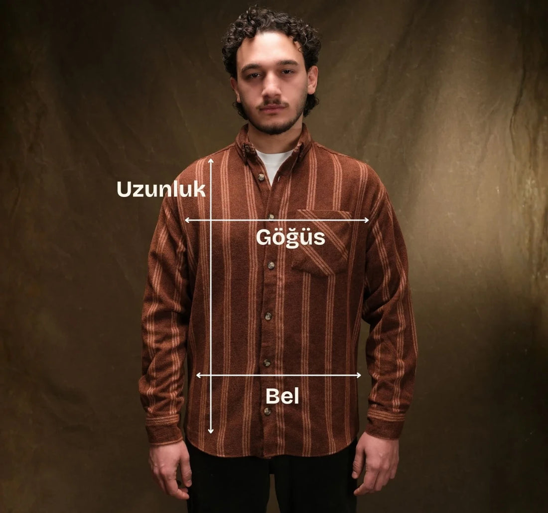 Ölçü noktaları: Göğüs (cm), Bel (cm), Uzunluk (cm)
