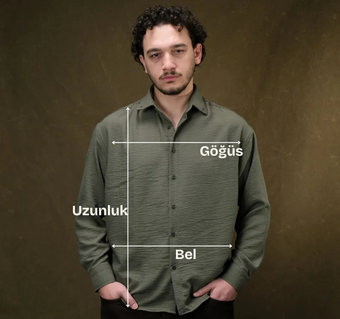 Ölçü noktaları: Göğüs (cm), Bel (cm), Uzunluk (cm)