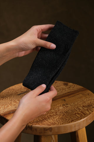 Erkek Yün Çorap (5'li Paket) - Siyah