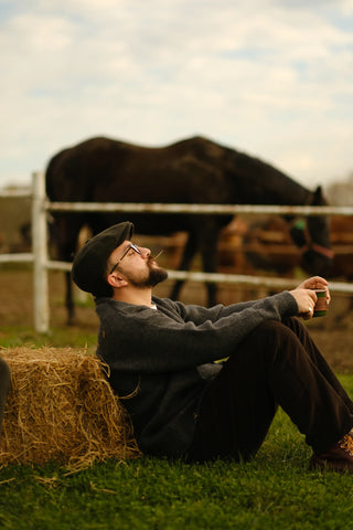 Pamuklu Kalın Örgü V Yaka Triko Hırka