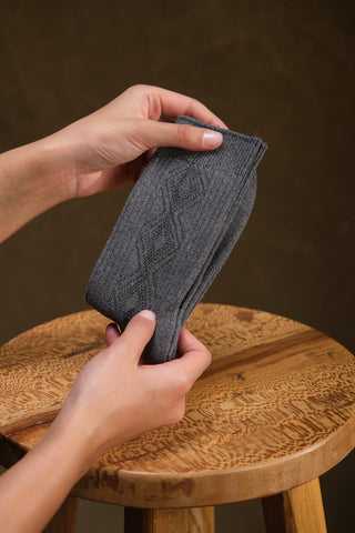 Kadın Yün Çorap (5'li Paket) - Gri