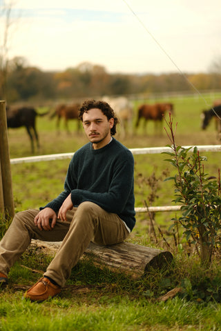 Bukle Dokulu Bisiklet Yaka Triko Kazak