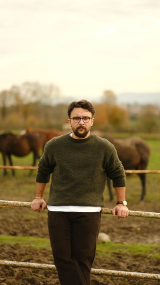 Bukle Dokulu Bisiklet Yaka Triko Kazak